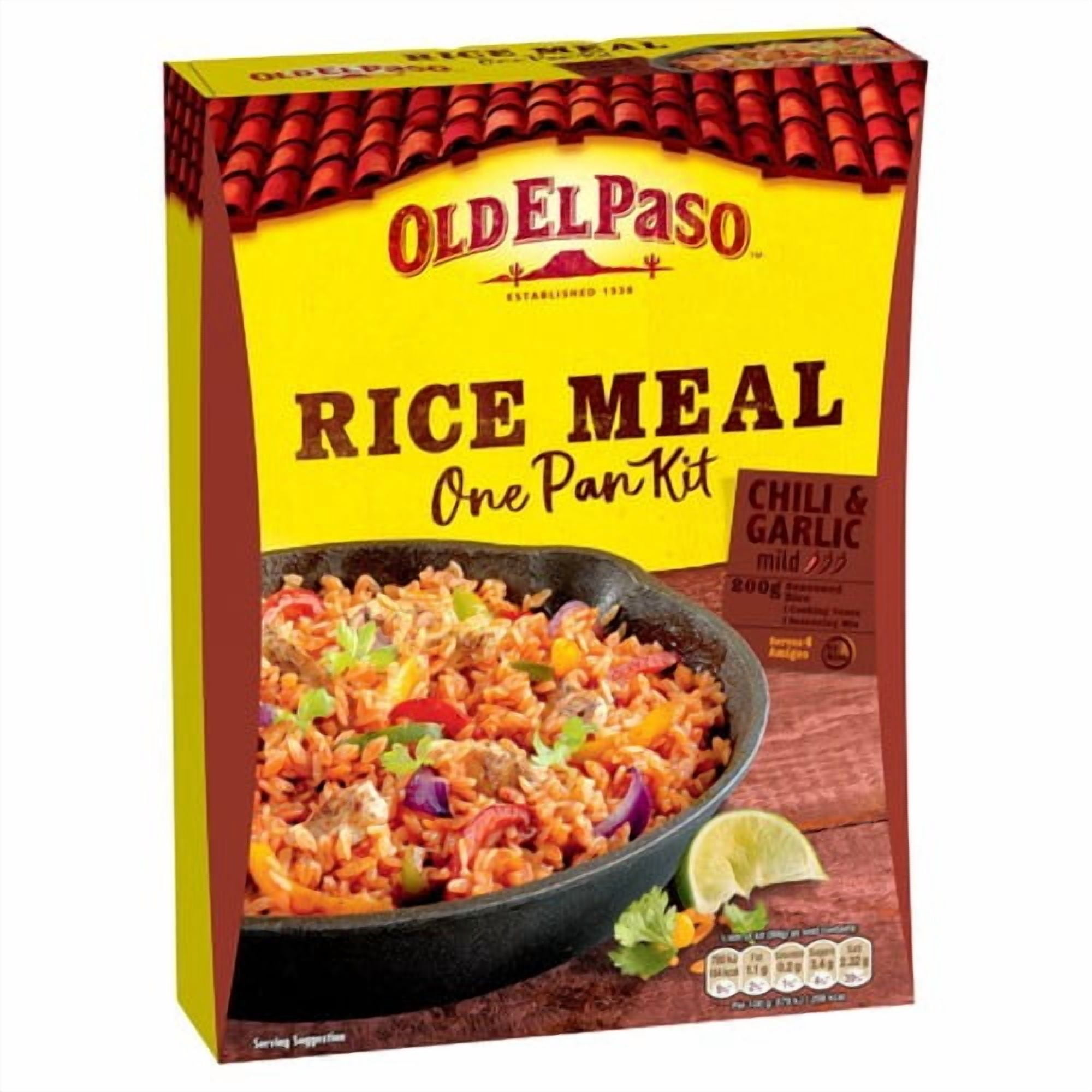 Old El Paso Mexican Chili & Garlic One Pan Rice Meal Kit 355g, British Import (Pack of 2)