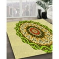 thumbnail image 3 of Ahgly Company Machine Washable Indoor Rectangle Transitional Dark Golden Rod Brown Area Rugs, 5' x 7', 3 of 7