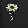thumbnail image 6 of Wild Bobby Faith Flower Script Inspirational/Christian Women Standard V-Neck Tee, Black, Small, 6 of 6