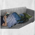 thumbnail image 6 of Nature Soft Flannel Fleece Throw Blanket, Belukha Mountain by the Lake Surrounded Mountain with Snowy Peaks Print, Cozy Plush for Indoor and Outdoor Use, 60" x 80", Fern Green Pale Blue, by Ambesonne, 6 of 6