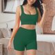 thumbnail image 1 of Conjunto de 2 uds de sujetador de yoga corto de nailon para mujer, pantalón corto (M correas de hombro verde oscuro) Sywqhk Para Estrenar, 1 of 5
