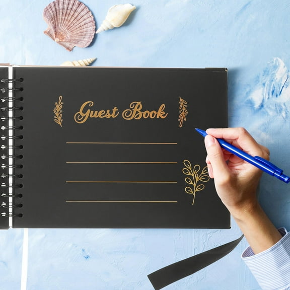 GOOHOCHY Graduation Guest Book Blank Wedding Guest Book Paper 1Pack 12.3x8.6x1.0in