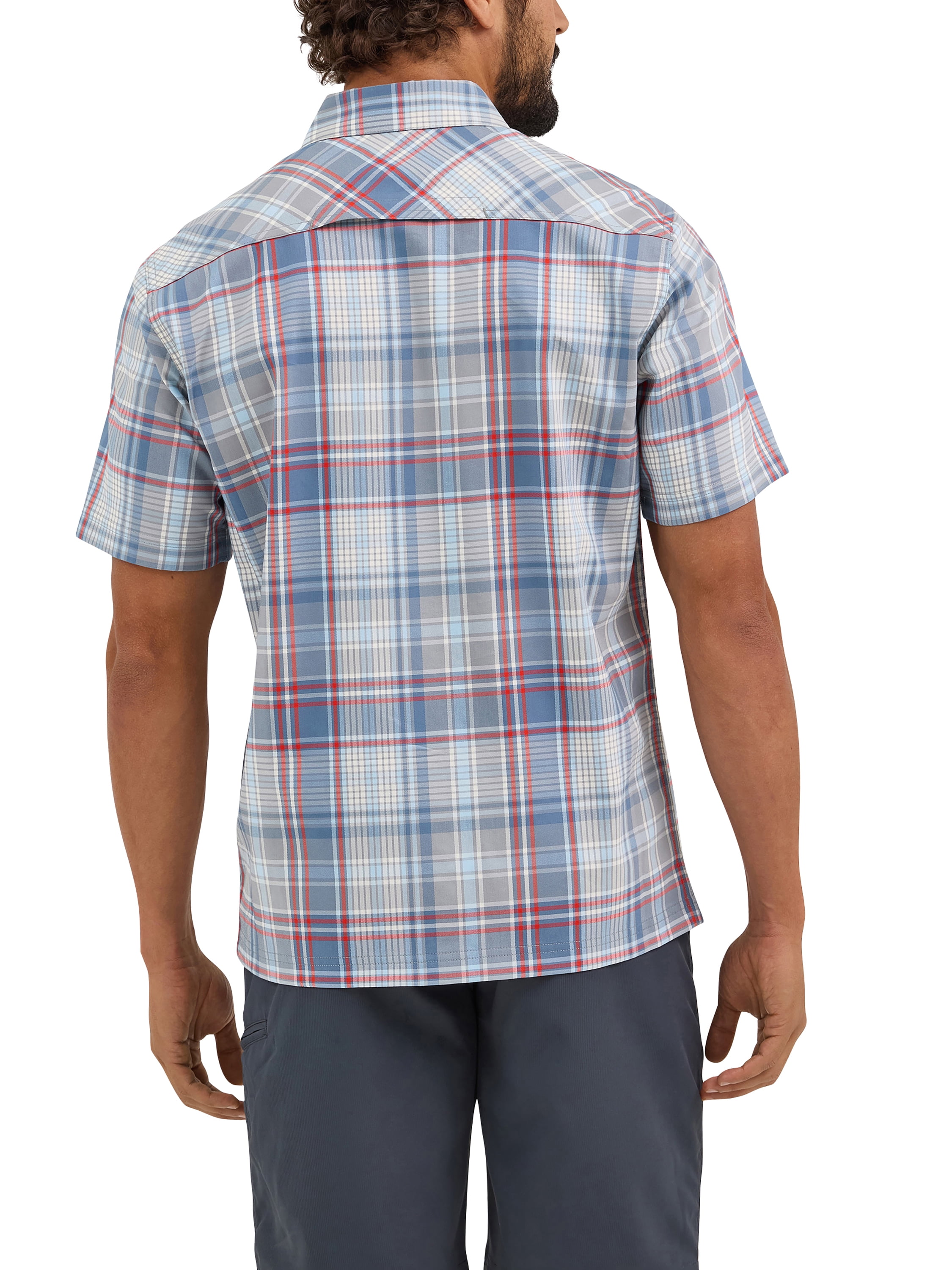 Wrangler® Men's Outdoor Short Sleeve Utility Shirt with Moisture Wicking, Sizes S-5XL