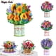 thumbnail image 2 of Pop-Up Flower Card Flora 3D Greeting Card for Birthday Mothers Father's Day Graduation Wedding Anniversary Get Well Sympathy Gao Jinjia LED, 2 of 2