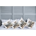 thumbnail image 2 of Ambesonne Rustic Throw Pillow Cover 4 Pack, Bathing Cow and Chamomiles, 18", Coconut White and Cinnamon, 2 of 7