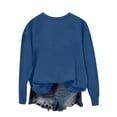 thumbnail image 5 of Sexlip Womens Long Sleeve Sweatshirt Cartoon Rooster Print Design Cropped Hem Soft Fabric Relaxed Silhouette for Daily Lounge Blue S, 5 of 6