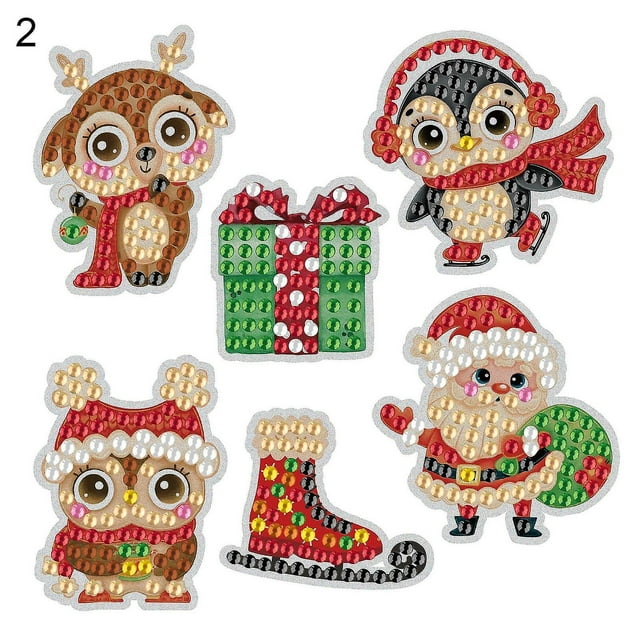 Juego de pintura de diamante Diy, delicado tema de Navidad Multicolor, pintura de diamante 5d Diy, decoración del hogar