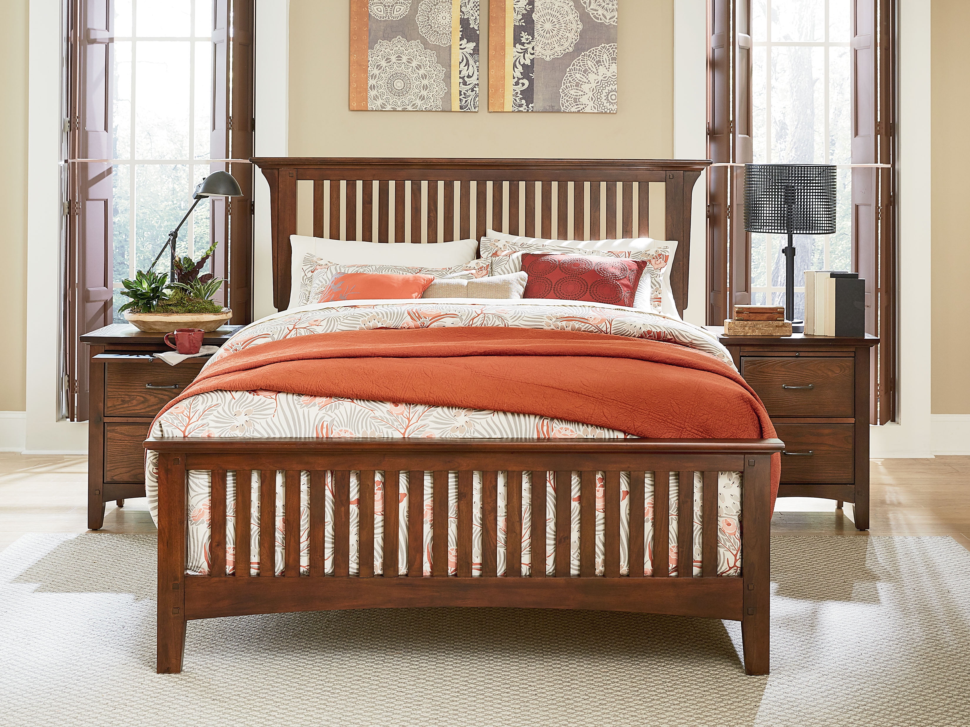 Furnishings Modern Mission King Bed, Mission Style King Headboard