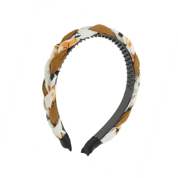 Vocoste 1 Pc Toothed Woven Headbands for Women Camel