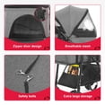 thumbnail image 7 of BestPet 3-in-1Pet Stroller Premium Multifunction Dog Cat with Detachable Carrier &Cup Holder,Grey, 7 of 7