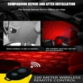 thumbnail image 3 of Car Interior Ceiling Red LED Atmosphere Projector USB Galaxy Meteor Star Light, 3 of 3