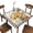 Pumpkin Autumn Leaves Harvest Thanksgiving, variant on Fitted Elastic Edge Square Tablecloths, Pumpkin Autumn Leaves Harvest Thanksgiving Polyester Table Cloth, for Outdoor Patio and Indoor Kitchen Dining Party, Fit for 36" x 36"Square Table