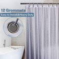 thumbnail image 3 of Rideau de Douche de Salle de Bain, Résistant à la Moisissure, Imperméable et Antibactérien, 72x72 Pouces Rideau de Bain Bleu, 3 of 4