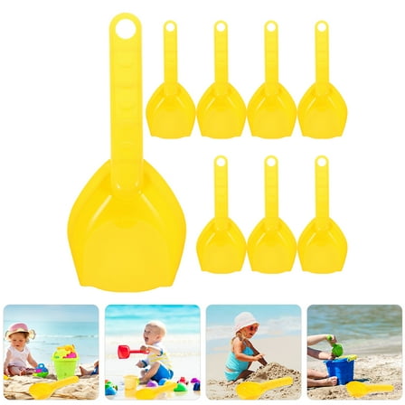 Niceauty 8Pcs Lightweight Plastic Beach Sand Shovels for Digging Scooping and Outdoor Use