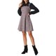 thumbnail image 4 of Vestido A-Line sin mangas de tweed a cuadros para mujer Inspire Chic L rojo negro, 4 of 6