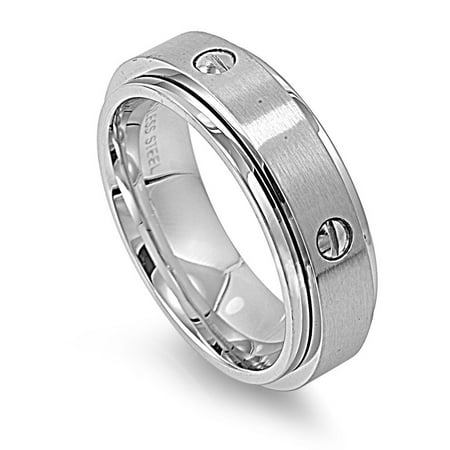 Stainless Steel Screw Design Spinner Ring