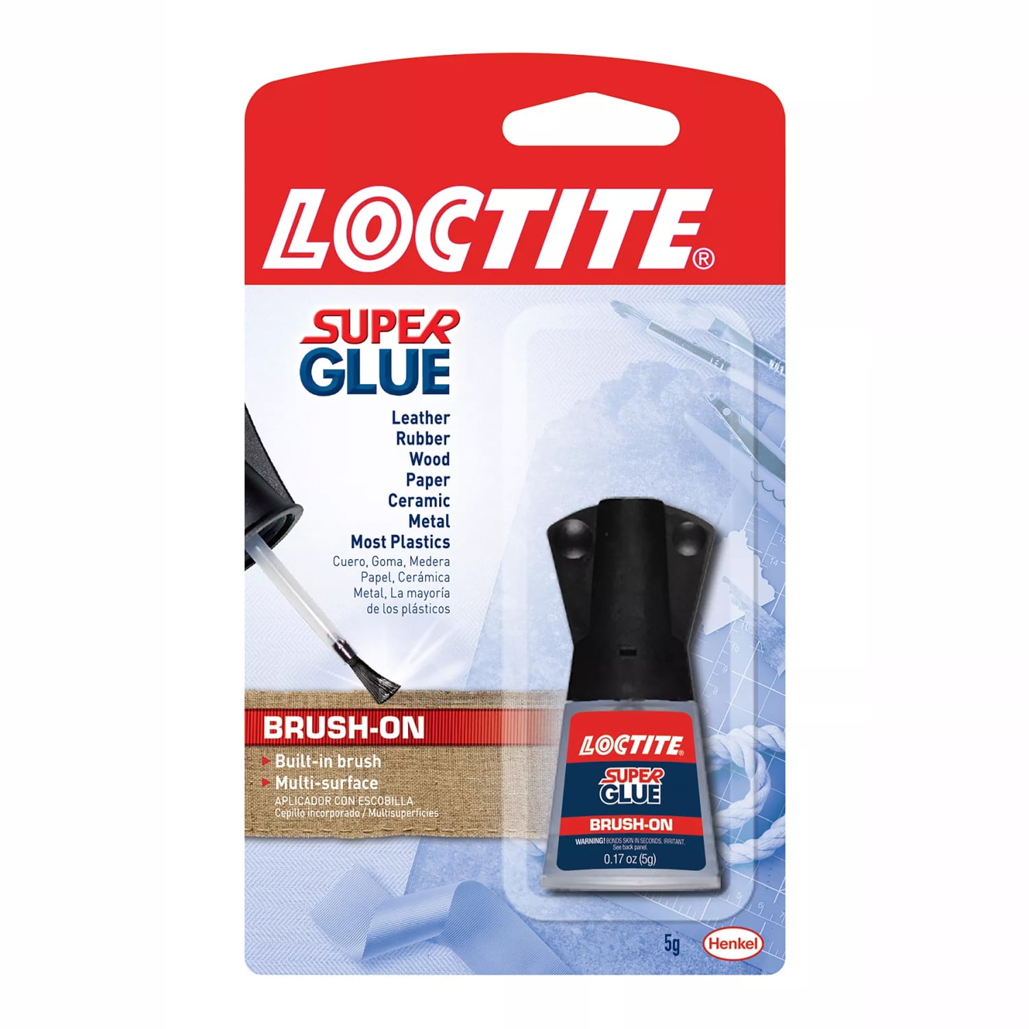 Loctite Super Glue Brush On Liquid, Clear 0.18 oz Tube