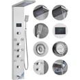 thumbnail image 1 of VEVOR Shower Panel System, 6 Shower Modes, LED & Screen Hydroelectricity Shower Panel Tower, Rainfall, Waterfall, 8 Massage Jets, Tub Spout, Handheld Shower, Stainless Steel Wall-Mounted Shower Set, 1 of 9