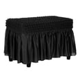 thumbnail image 1 of Funda de Otomán de Cuadrícula de Burbuja con Falda Ajuste Longitud 60-100cm/24"-39" Negro, 1 of 6