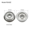 thumbnail image 2 of AZNCOS F624ZZ Flanged Ball Bearing 4x13x5mm Shielded Chrome Steel Bearings 10-30pack, 2 of 3