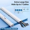 thumbnail image 2 of Cord Hider Wall for One Cord in Cord Covers for Wires on Wall Easy Install Cable Cover Wall Cable Raceway Hide Cords Cable Hider Cord Management Wall x Lin W.in H.in, 2 of 7