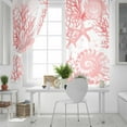 thumbnail image 5 of Fsddascl Pink Coral Blackout Curtains for Bedroom/Living Room, Thermal Insulated Kitchen Curtains, Coastal Nautical Ocean Starfish Conch Grommet Darkening Window Treatment Drapes 42"x84"x2, 5 of 8