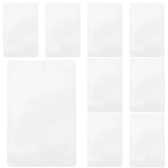 MasteelfCA 100Pcs Index Card Pockets Reusable Label Covers Practical Cards Holders Useful Card Sleeves