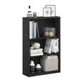 thumbnail image 2 of Furinno JAYA Book Shelf, 3-Tier Bookshelf, Bookcase with Adjustable Shelves, 9.5 x 24.5 x 40.3, for Living Room, Bedroom, Home Office, Darkwood, 2 of 5