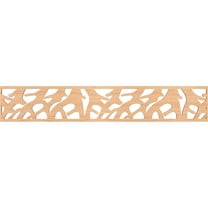 Ekena Millwork 46 5/8"W x 8"H x 1/4"T Manton Fretwork Moulding, Hickory
