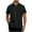 Black, variant on LODIENY Mens Casual Textured T-Shirts Short Sleeve Button Down Dress Shirts Trendy Solid Color Beach Holiday Vacation Tees Shirt Tops Army Green L