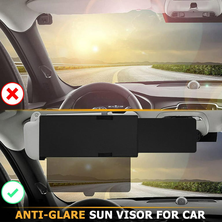 Sun Visor Extender for car, Adjustable car Visor Extender Easy to Install,  Clip on car Visor Extender, Anti-Glare Sun Visor for car,car Visor Extender