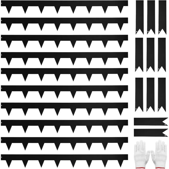 Hugeleaf 4.5 Inch Metal Landscape Edging, Metal Garden Edging with 11Pcs Stakes, 40 Inch Steel Landscape Edging Pack of 10 (33 Feet Total Length)