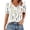 09 White, variant on Women's Pleated Puff Sleeve Tops Summer V Neck Tunic Shirts Loose Curved Hem Blouses Dressy Casual S-2XL