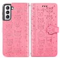 thumbnail image 1 of Funda Cartera FOXDOCK para Samsung Galaxy S22 , Flip PU con Relieve de Gatos y Perros, Tarjetero y Soporte, 1 of 6