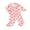 Pink, variant on Honganda 1-5Y Kids Girls Valentine Pajamas Sets Striped Heart Print Button Shirt Pants Loungewear Sleepwear