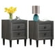 thumbnail image 1 of Mesitas de Noche Costway 2 x con 2 Cajones Mesita Auxiliar Moderna Gris, 1 of 7