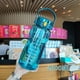 thumbnail image 2 of Botella de agua deportiva de plástico de gran capacidad con doble pajita y dor de tiempo, azul, 2000ML YUNYI BRAND Deportes, 2 of 2