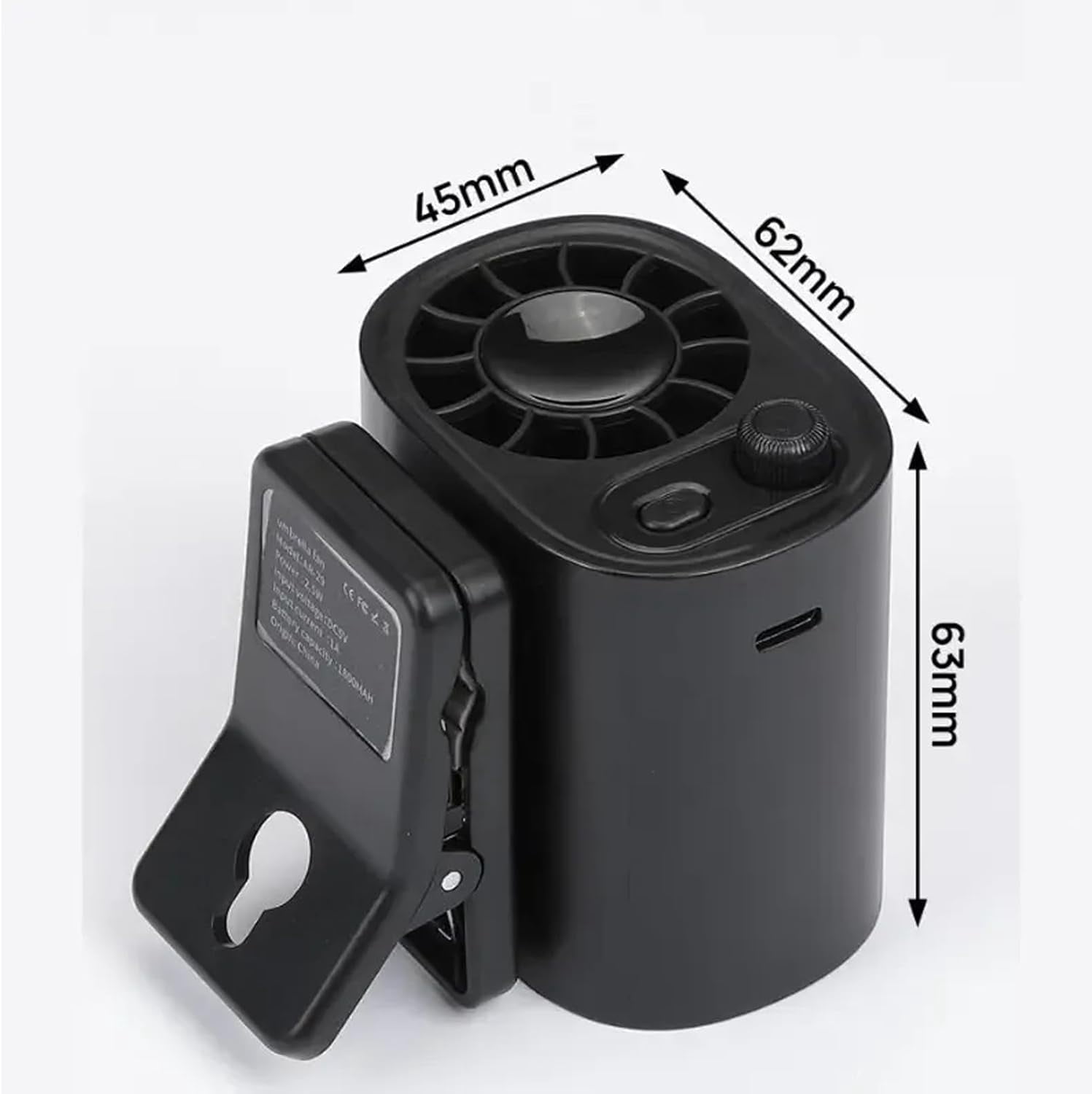 Car Clip on Fan with LED Display, Backseat Fan, USB Rechargeable Powerful Cooling Fans, 360° Rotation, 100 Speeds Adjustable, USB Rechargeable, 2025 New Clip on Fans for Car