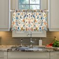 thumbnail image 2 of Yayeee Kitchen Curtains Tier Pair Light Filtering 27"x36" Rod Pocket Short Cafe Window Panel, Cute Animals, 2 of 7