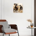 thumbnail image 3 of 10 Inch Wall Clock Battery Operated Silent Clock Decorative for Office, Kitchen, Outdoor, Living RoomGalloping Brown Horses Painting, 3 of 4