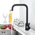 thumbnail image 4 of Matte Black 7 Shape High Arc Hot And Cold Kitchen Tap Single Level Stainless Steel Kitchen Sink Faucet, 4 of 5
