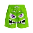 thumbnail image 5 of VBVC No Boundarie Men's and Men's Plus Smiling face Swim Trunks,Drawstring Beach Shorts with Pockets,Green,S-5XL, 5 of 7