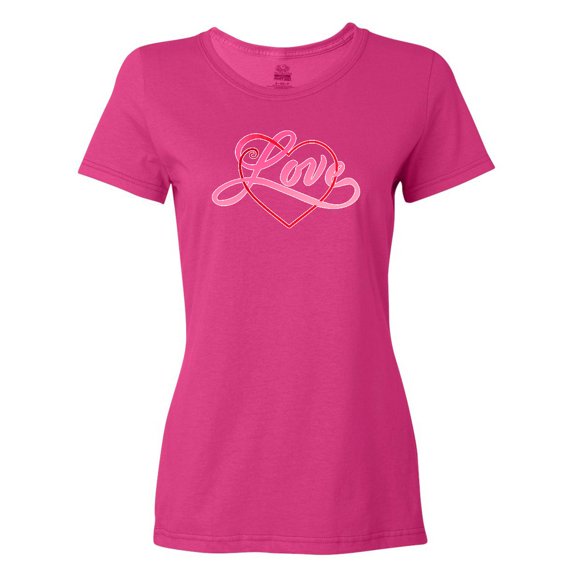 Inktastic Love in Red and Pink with Heart Women's T-Shirt