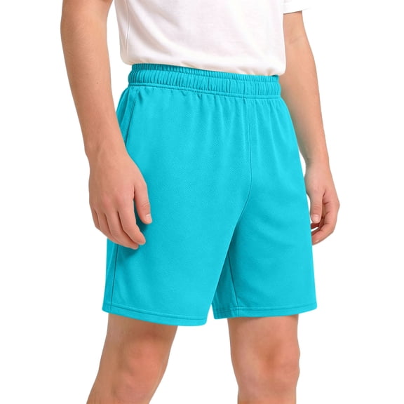 Guluxicc Kids Boys Athletic Shorts Elastic Waist Summer Solid Color Casual Running Shorts for Gym Training Activities