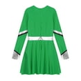 thumbnail image 6 of Kaerm Girls Sparkle Long Sleeve Cheerleading Dance Dresses Halloween Fancy Party Dress Up Green 8, 6 of 7