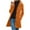 Khaki, variant on Breezora Women's Wool Blend Stand Collar Single Breasted Mid Long Coat Casual Retro Buttons L Size Blue