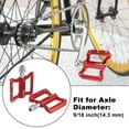 thumbnail image 2 of Unique Bargains 1 Pair Aluminum Alloy Rear Foot Peg Flat Pedal Footrests Red Fit 9/16 Inch Axles MTB Bike Bicycle, 2 of 6