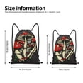 thumbnail image 4 of Kdxio Red Mushrooms Print Drawstring Backpack Bag,Waterproof Draw String Back Sack, Gym Drawstring Bags Swim Bag For Unisex, 4 of 9