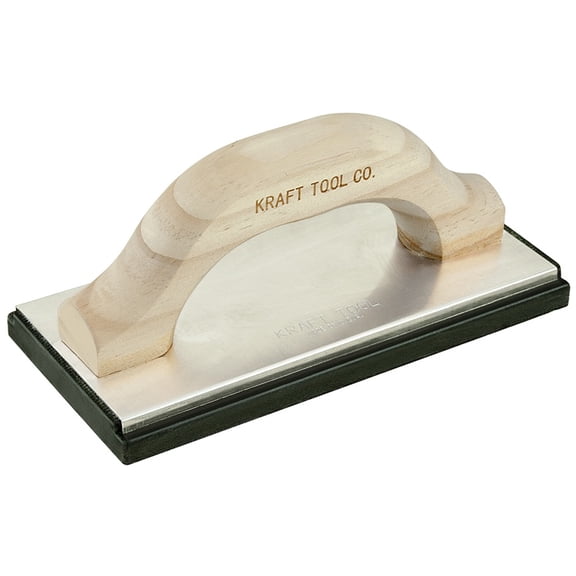 Kraft Tool Molded Rubber Float,10inx4in,Wood Handle PL398
