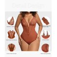 thumbnail image 2 of Body Shapewear Popilush con encaje para controlar la barriga, color marrón, talla XL, 2 of 4